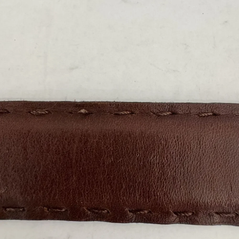 Torino Aniline Kipskin Shoulders Brown Leather Belt Men’s 40 Made in USA 65561‎